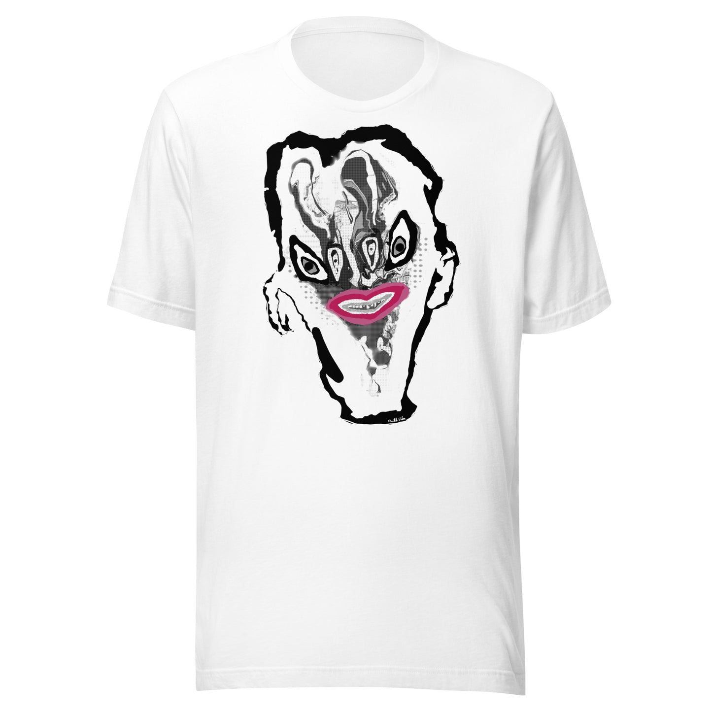 Creature Unisex T Shirt Pink Black White Kenneth Wilan Design