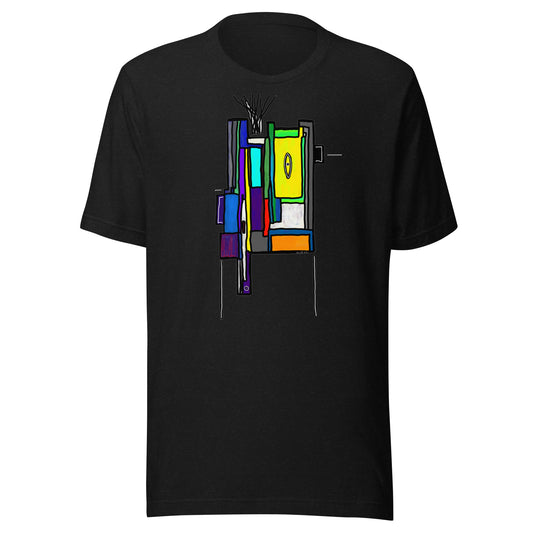 Robot Unisex T Shirt Yellow Blue Purple Orange Multi Color Kenneth Wilan Design