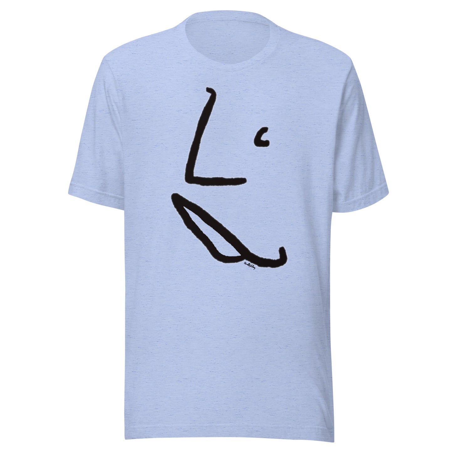 Face Unisex T Shirt Black & White Profile Kenneth Wilan Design