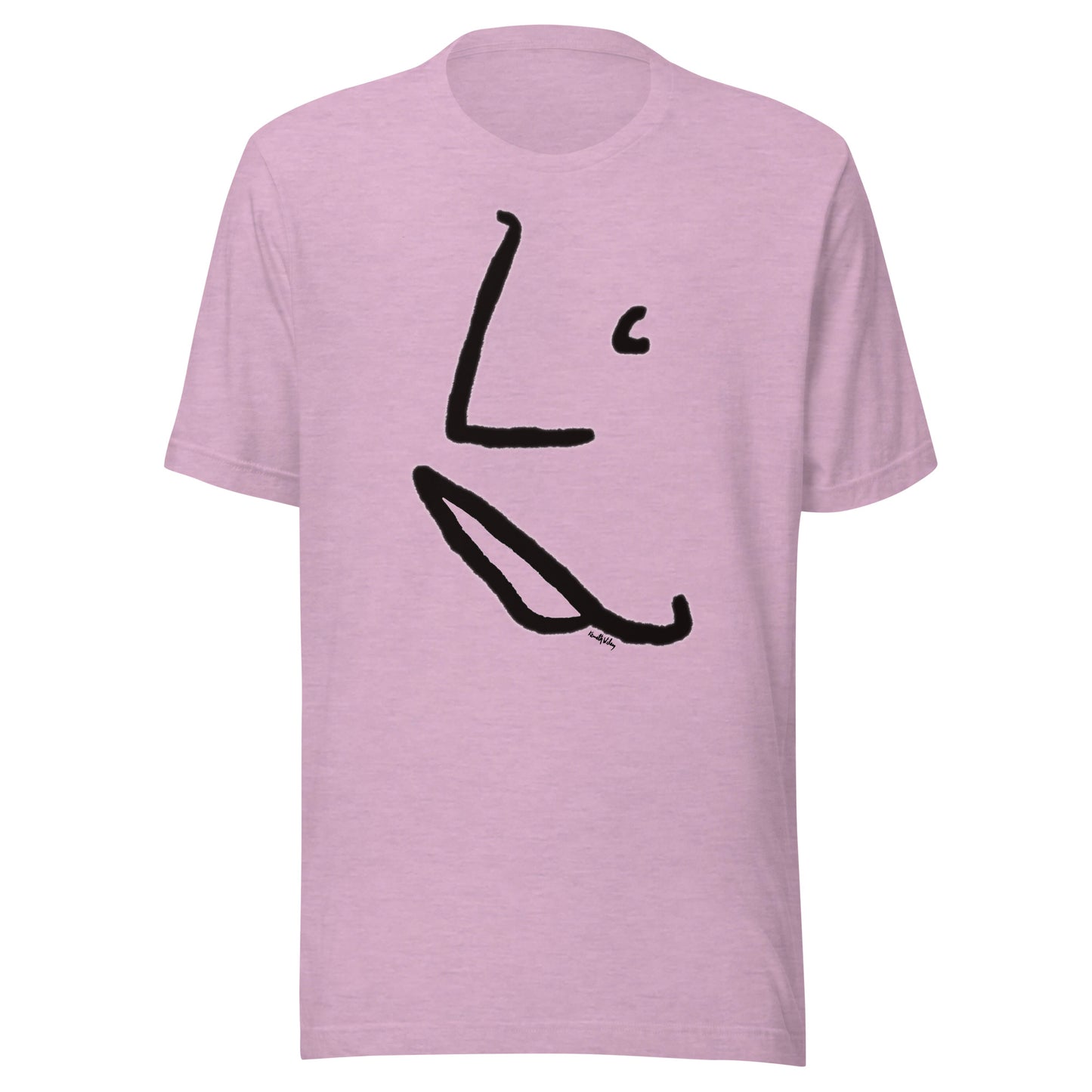 Face Unisex T Shirt Black & White Profile Kenneth Wilan Design