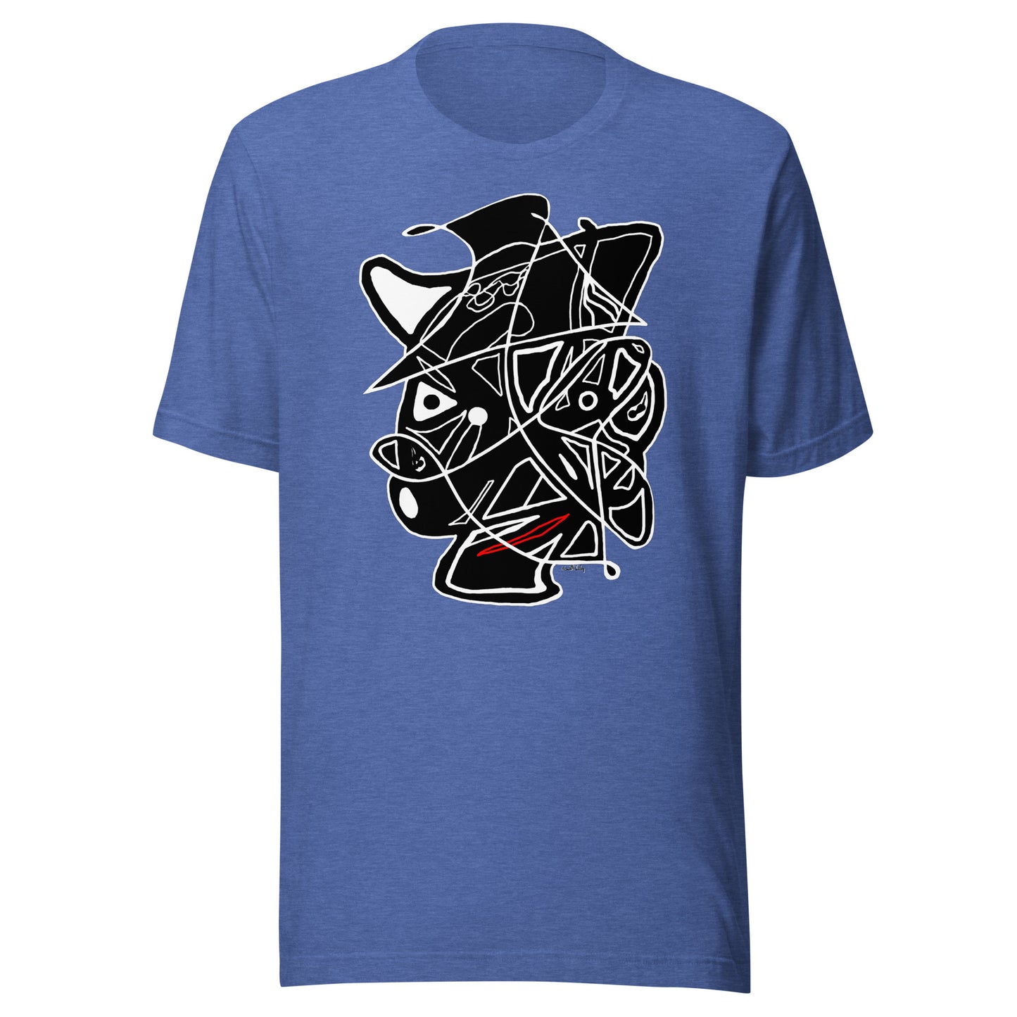 Face Unisex T Shirt Red Black White Kenneth Wilan Design