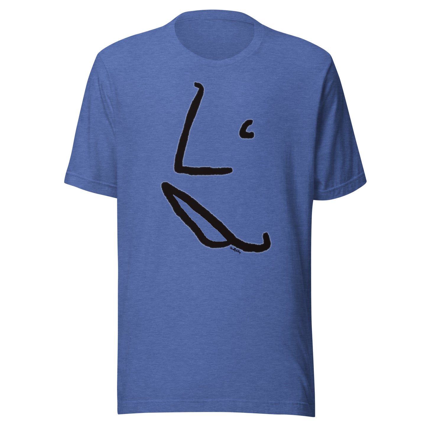 Face Unisex T Shirt Black & White Profile Kenneth Wilan Design