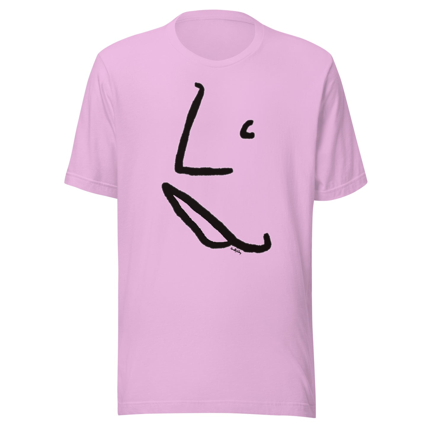 Face Unisex T Shirt Black & White Profile Kenneth Wilan Design