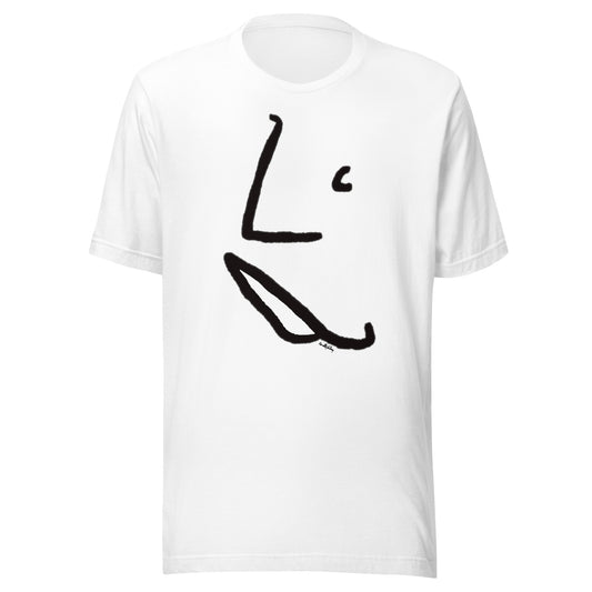 Face Unisex T Shirt Black & White Profile Kenneth Wilan Design